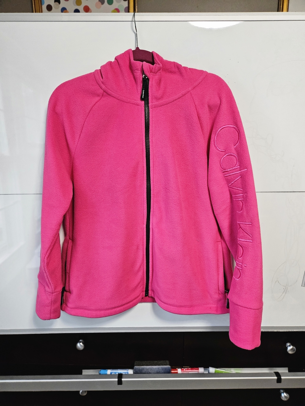 Calvin Klein Hot Pink Full-Zip Fleece Jacket